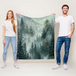 Bos met stemming fleece deken