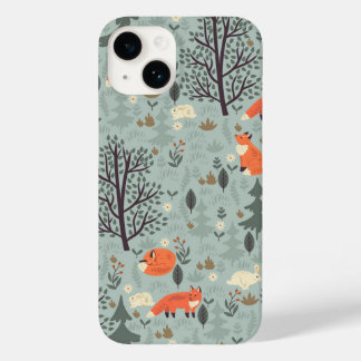 bos met vossen en hazen Case-Mate iPhone 14 hoesje