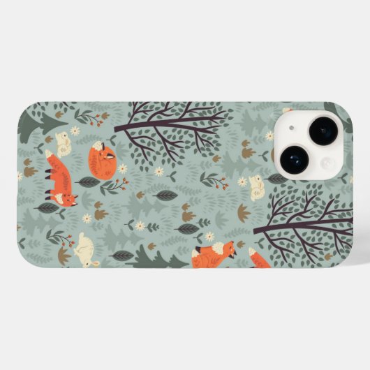 bos met vossen en hazen Case-Mate iPhone case (Achterkant (horizontaal))