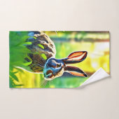bos met wilde haas bad handdoek (Handdoek)