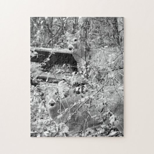 Bos met witstaarthertpuzzel legpuzzel (Verticaal)
