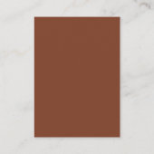 Bos Minimaal Terracotta Herfst Bruiloft Informatiekaartje (Achterkant)