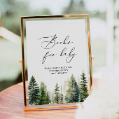 Bos minimalistisch baby shower Boeken voor baby Poster