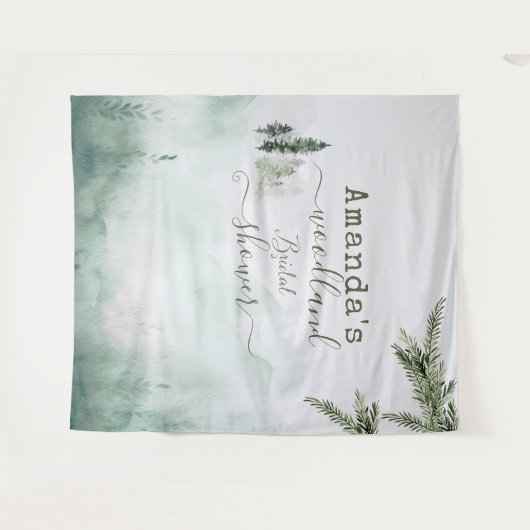 Bos Moerassig Weiland Mist Bruiloft Feest Wandkleed (Voorkant (horizontaal))