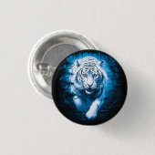 Bos Mysterieus Wilde Witte Tijger Ronde Button 3,2 Cm (Voorkant /achterkant)