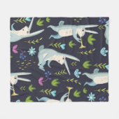 Bos. naadloos patroon fleece deken (Voorkant (Horizontaal))