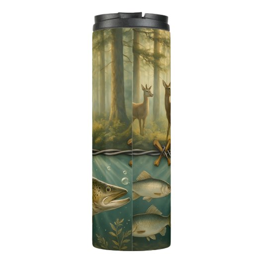 Bos naar stroom, Wilde overvloed Thermosbeker (Achterkant)