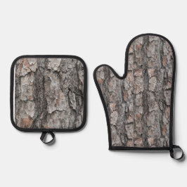 Bos Natuur Decoratie Ovenwant & Pannenlap Set