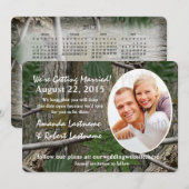 Bos natuur kalender foto save the date (Voorkant / Achterkant)