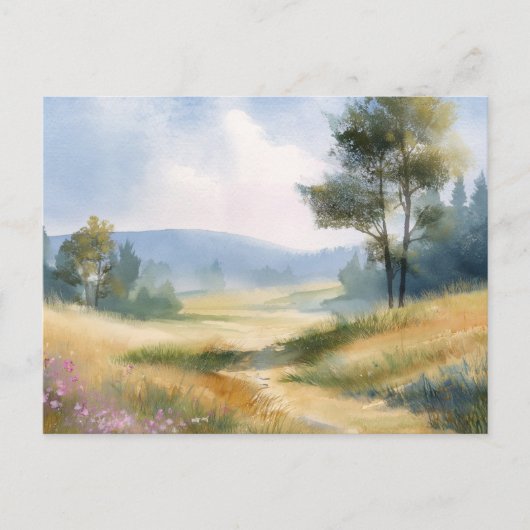 Bos Natuur Scene  Briefkaart (Voorkant)