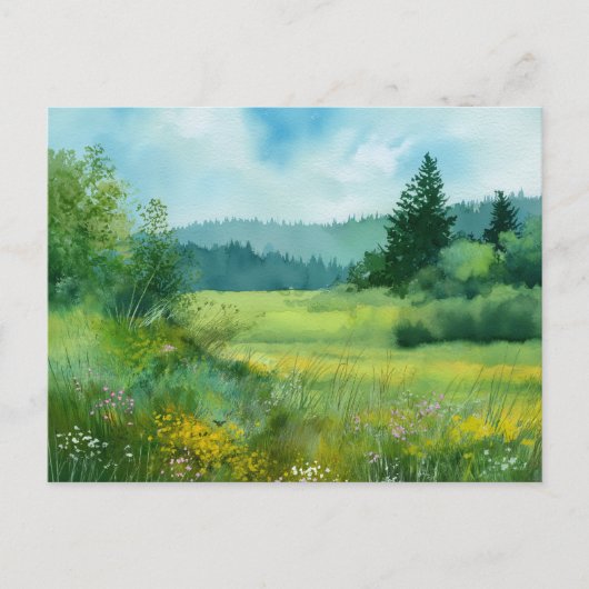 Bos Natuur Scene  Briefkaart (Voorkant)
