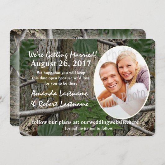 Bos Natuurkalender 2017 Bewaar de datum Kaart (Voorkant / Achterkant)