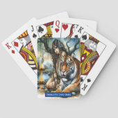 Bos nimfen Monogram kinder oud meid spel Pokerkaarten (Achterkant)