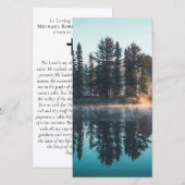 Bos ochtend foto gebed herdenking bladwijzer (Voorkant / Achterkant)