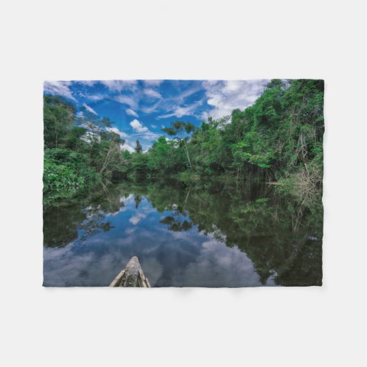 Bos | Oerwoud van Peru Fleece Deken (Voorkant (Horizontaal))