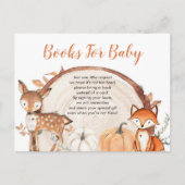 Bos Oh Jongen Pompoen Baby Shower Boeken voor Baby Uitnodiging Briefkaart (Voorkant)