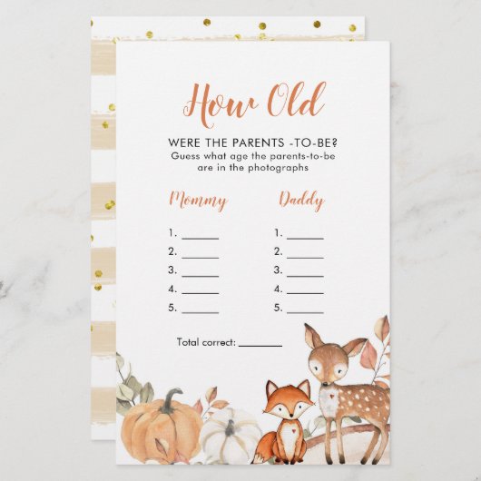 Bos Oh Jongen Pompoen Hoe Oud Waren De Ouders (Voorkant / Achterkant)