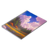 Bos onder een Moody Cloudy Sky Notitieboek (Linkerzijde)