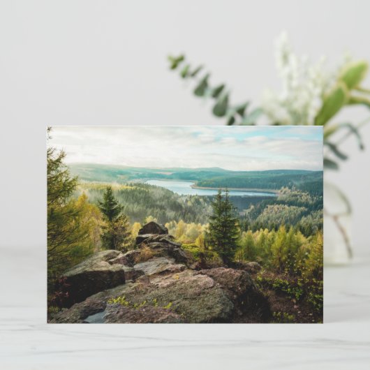 Bos | Ore Mountains Duitsland Bedankkaart (Staand voorkant)