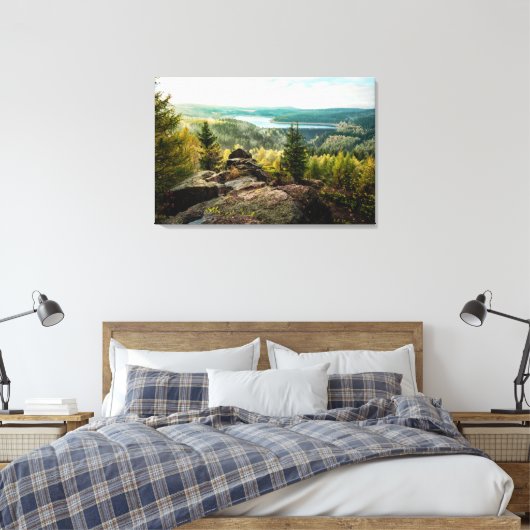 Bos | Ore Mountains Duitsland Canvas Afdruk (Insitu (Slaapkamer))