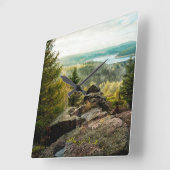 Bos | Ore Mountains Duitsland Vierkante Klok (Hoek)