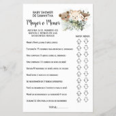 Bos over of onder baby shower flyer (Achterkant)