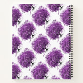 Bos Paarse Hart Blad Boom Bruiloft Planner Notitieboek (Achterkant)