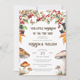 Bos Paddenstoel Paddenstoel Herfst Baby Shower Kaart