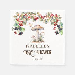 Bos Paddenstoel & Paddenstoel Herfst Baby Shower Servet
