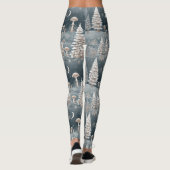 Bos Paddenstoel Winter Woud Patroon Leggings (Achterkant)