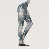 Bos Paddenstoel Winter Woud Patroon Leggings (Rechts)