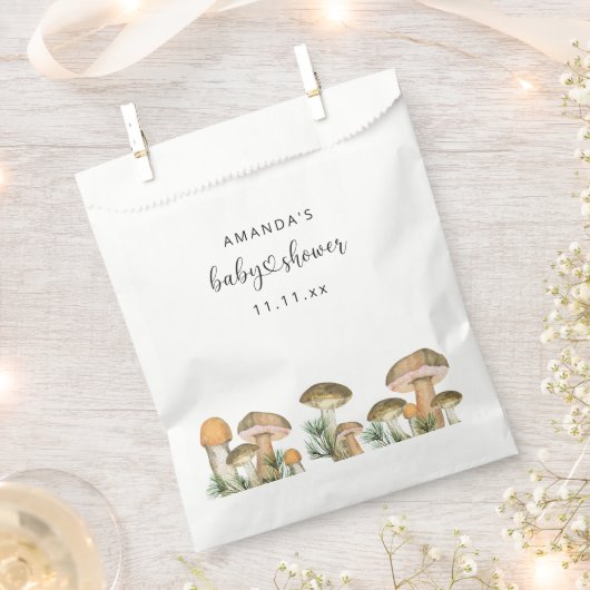 Bos paddenstoelen baby shower bedankzakje (Geknipt)