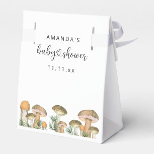 Bos paddenstoelen babyshower bedankdoosjes