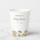 Bos paddenstoelen babyshower papieren bekers (Voorkant)
