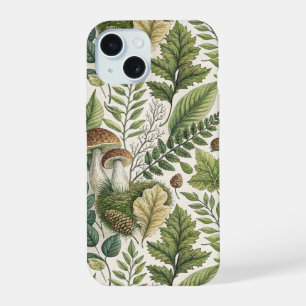 Bos Paddenstoelen Denneappels Varens Herfst Patroo iPhone 15 Case
