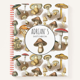  bos paddenstoelen Sketchbook Notitieboek