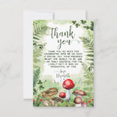 Bos Paddenstoelen Varens Groen Rustieke Natuur Sch Bedankkaart (Voorkant)