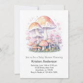 Bos Paddenstoelen Wonderland Meisje Baby Shower Kaart (Voorkant)