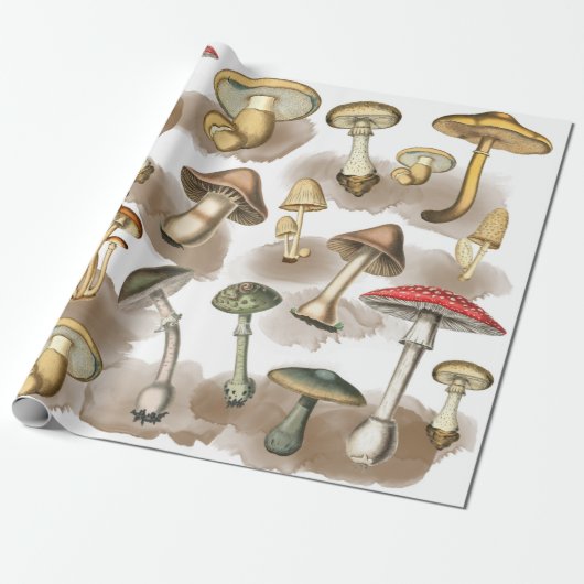 bos paddenstoelen Wrappen Cadeaupapier (Uitgerold)