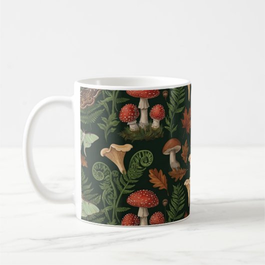 Bos Paddenstoelenpatroon Mok | Cottagecore Bos (Links)
