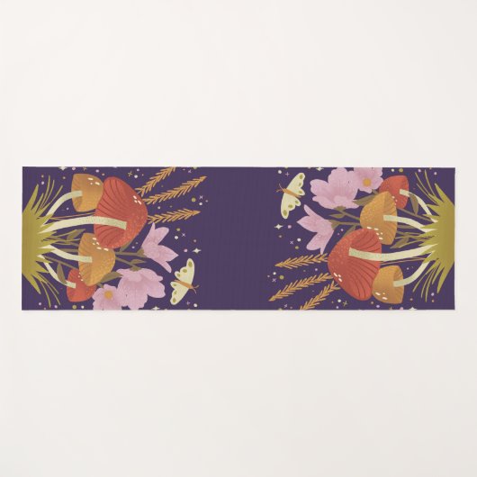 Bos Paddestoel Yoga Mat (Voorkant (horizontaal))