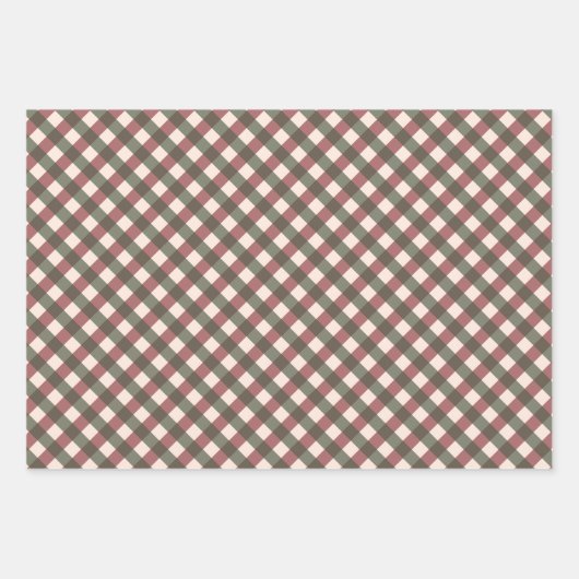 Bos Patchwork Kerst Inpakpapier Set Vel (Voorkant 2)