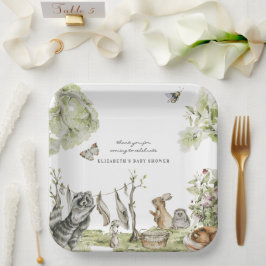 Bos Picknick | Baby Shower Bosdieren Papieren Bordje