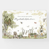Bos Picknick | Bos Baby Shower Welkom Spandoek (Horizontaal)