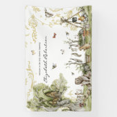 Bos Picknick | Bos Baby Shower Welkom Spandoek (Verticaal)