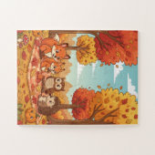 Bos Picknick Kinderpuzzel Legpuzzel (Horizontaal)