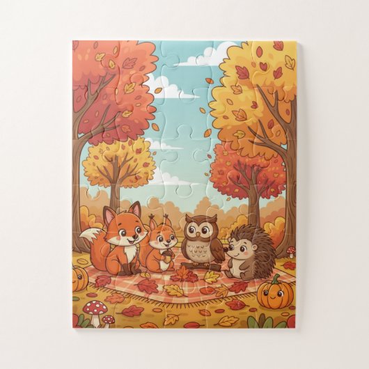 Bos Picknick Kinderpuzzel Legpuzzel (Verticaal)