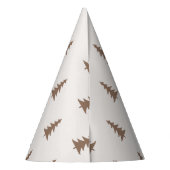 Bos pijnbomen patroon Happy Camper Verjaardag Feesthoedjes (Achterkant)