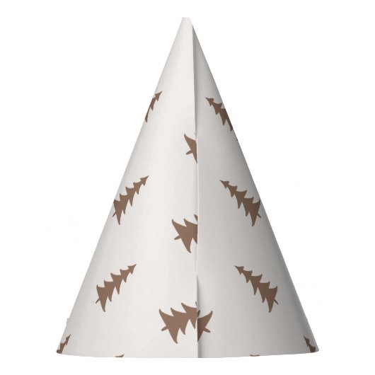 Bos pijnbomen patroon Happy Camper Verjaardag Feesthoedjes (Achterkant)