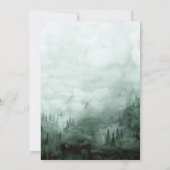 Bos, Pijnbomen, String Lights Groen RSVP Kaart (Achterkant)